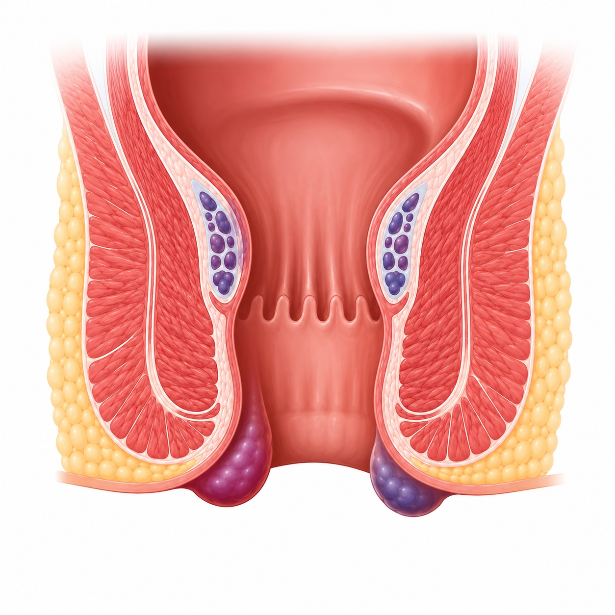 Piles treatment illustration